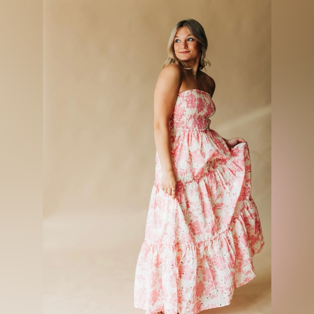 Whistledown Smocked Floral Maxi Dress
